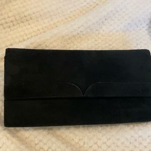 Bruno Magli Black Suede Clutch